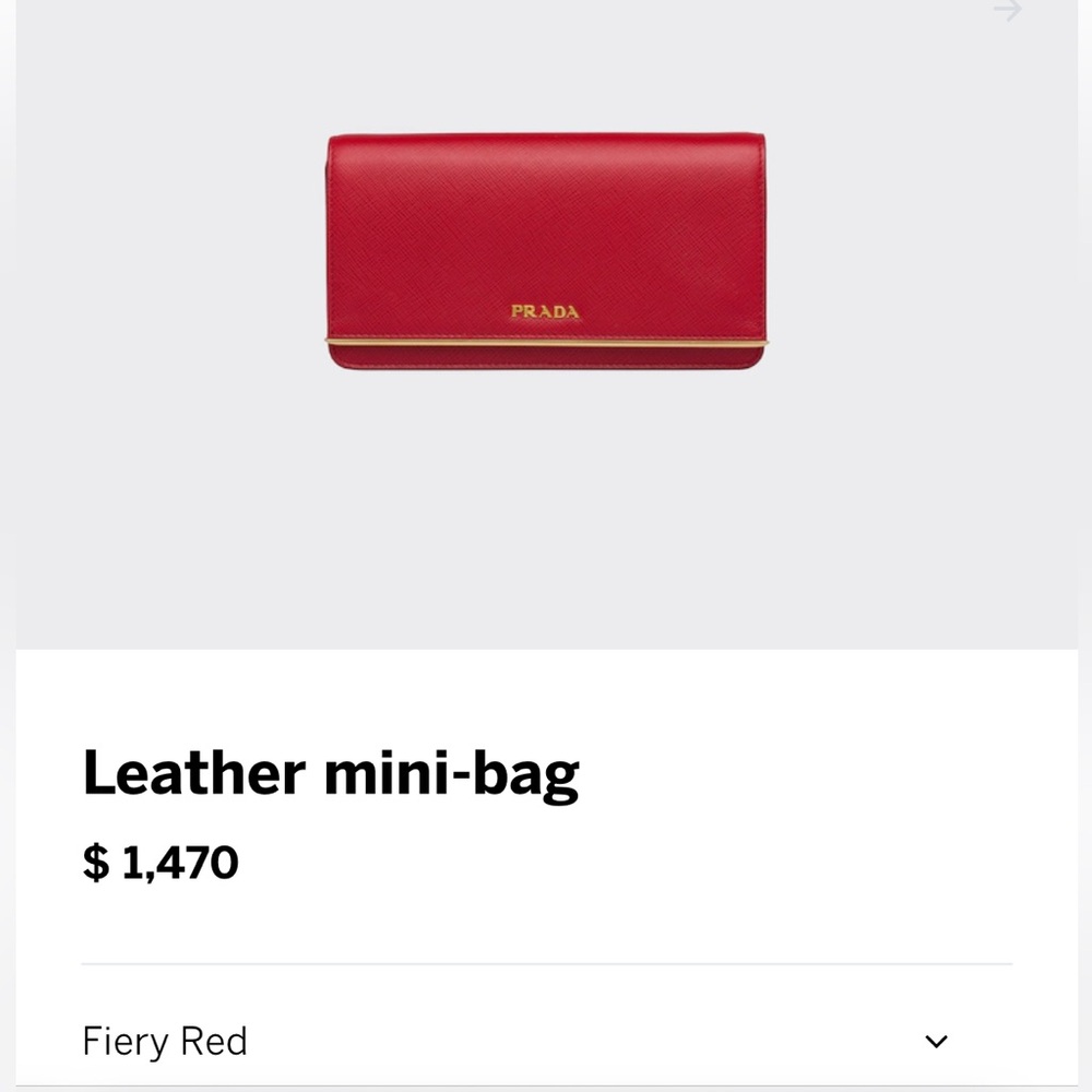 OBO: PRADA Mini Wallet Bag, Fiery Red - Picture 3 of 14